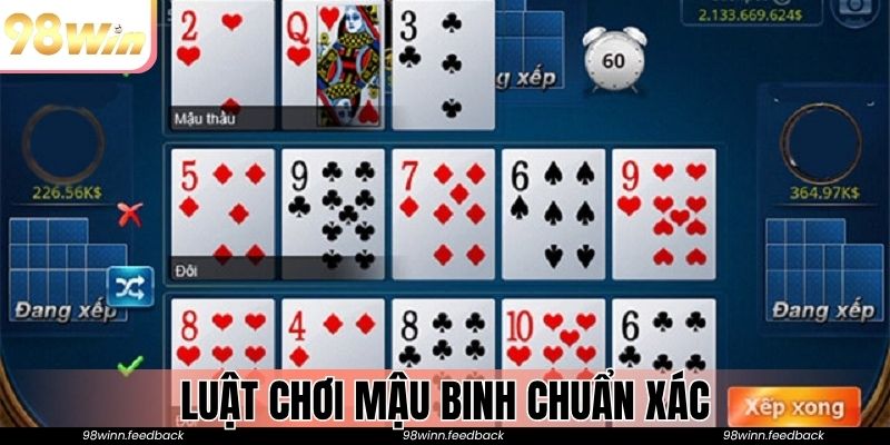 Luật chơi Mậu Binh chuẩn xác